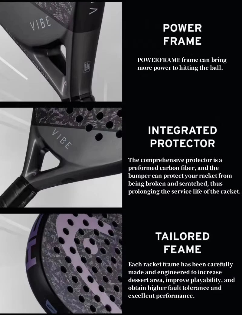 HEAD Raquette Padel Carbone — Vitesse et Puissance